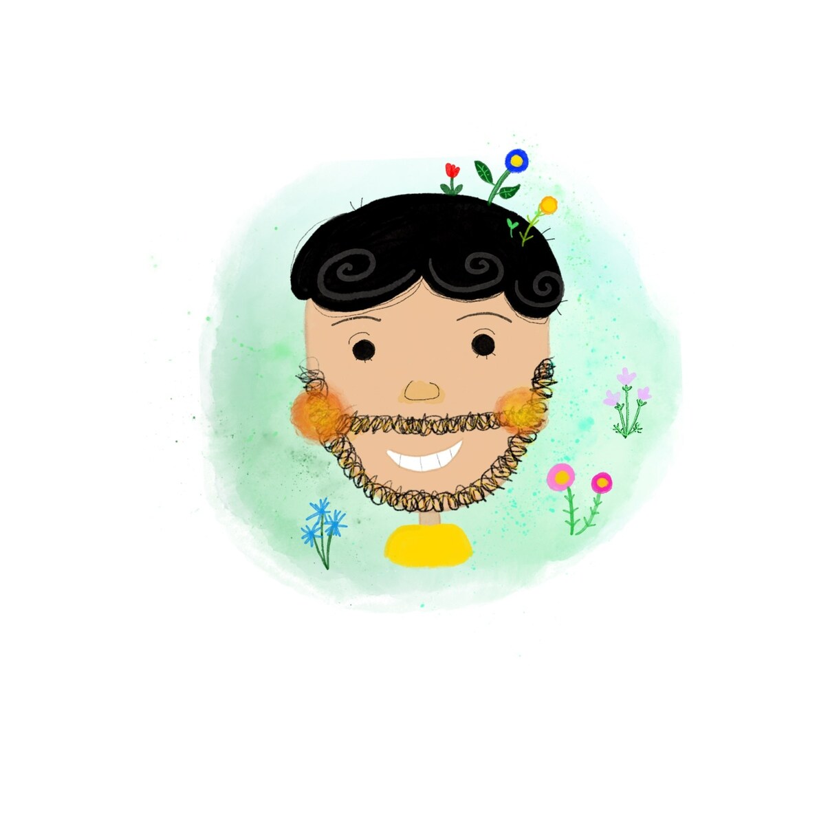 個性的で華やかな似顔絵を描きます どんな人にも幸せの花を咲かせたハッピーな似顔絵描きます！ イメージ10