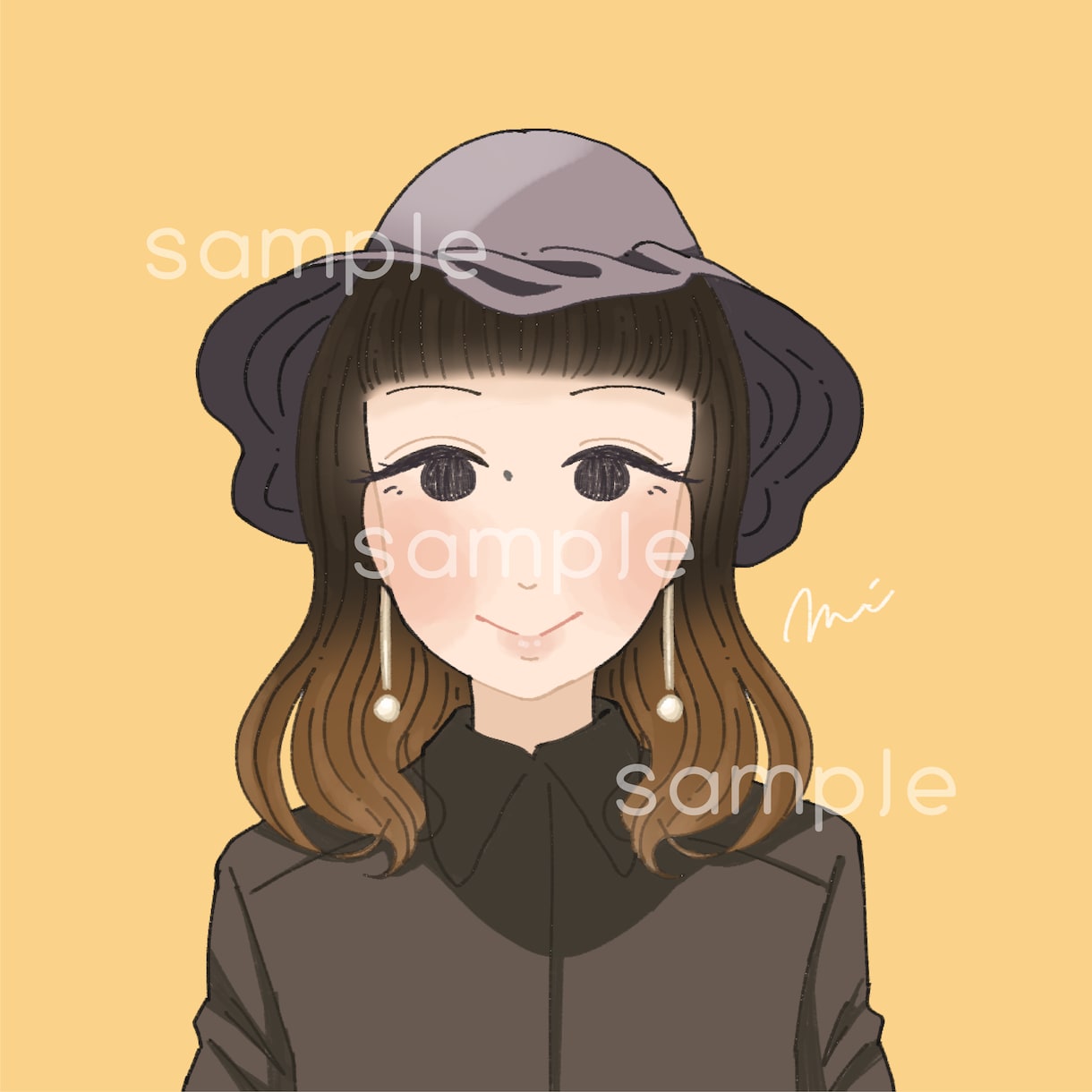柔らかな印象の似顔絵、アイコンを描きます 柔らかだけど印象的なイラストです。 イメージ2