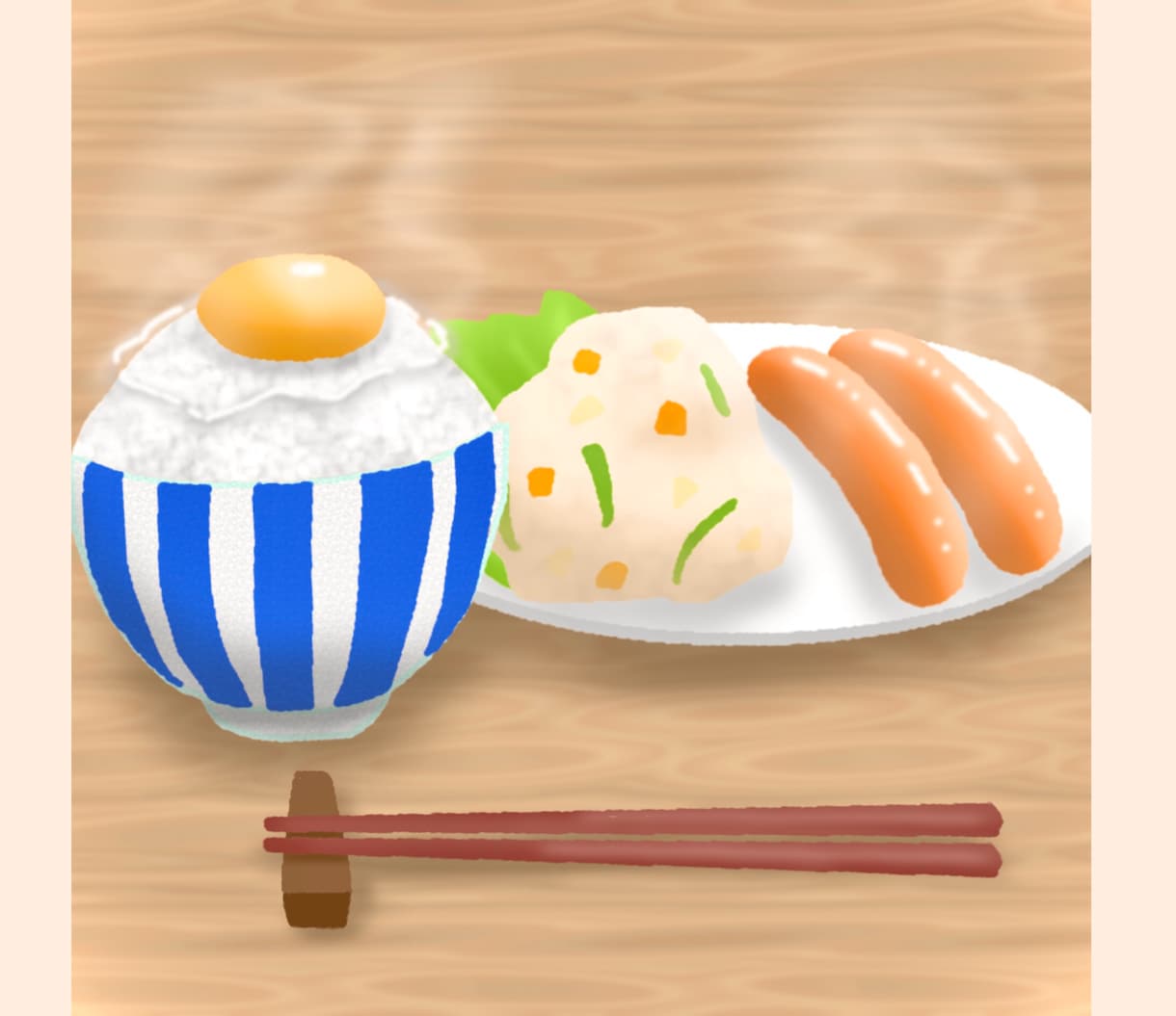 ゆるくてかわいい食べ物イラストを描きます お気に入りの食べ物を、あなただけの特別な一枚に イメージ2