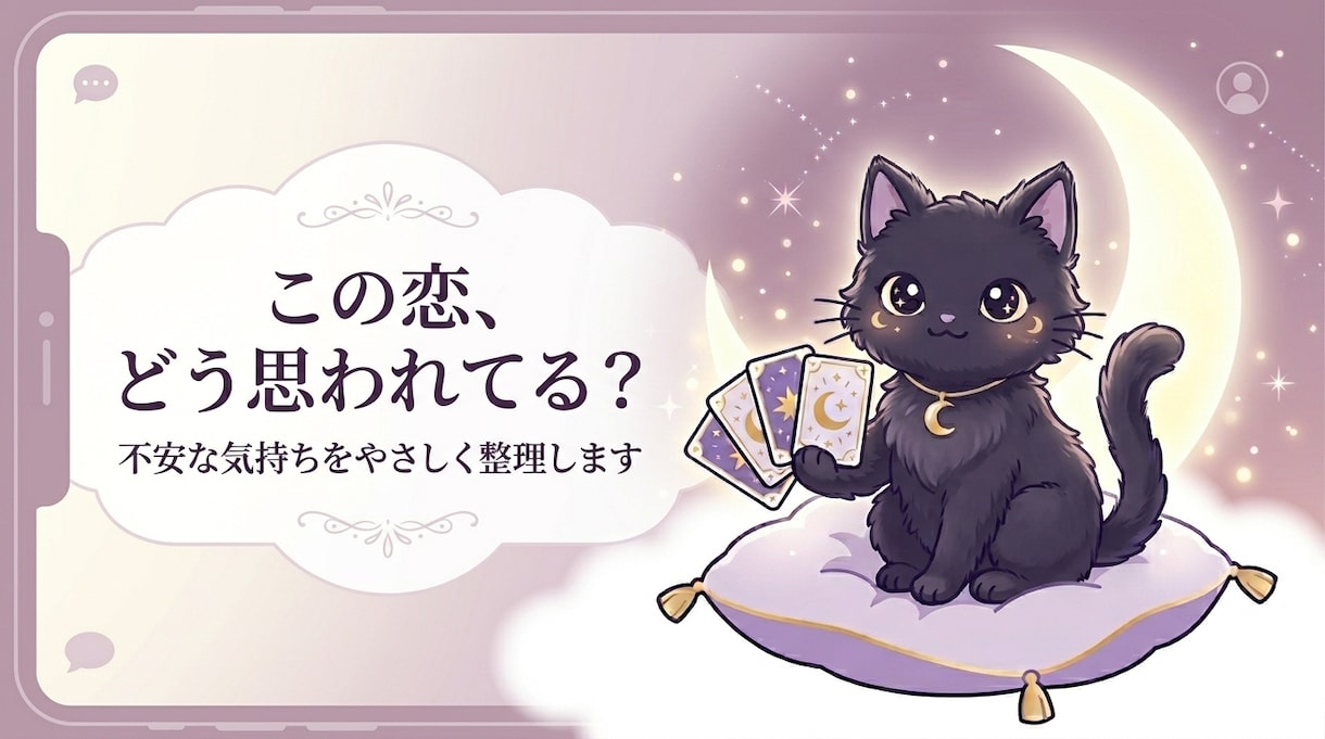 相手の気持ちをタロットで読み解きます 不安な恋のお悩みに丁寧に寄り添います イメージ1