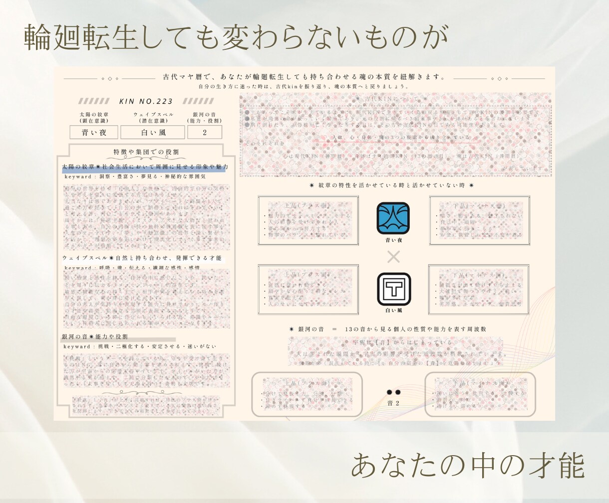 使命や才能を知って悩みを解消「マヤ暦診断』致します 恋愛や仕事、夫婦関係をうまくいかせたい方に！ヒーリング注入 イメージ4