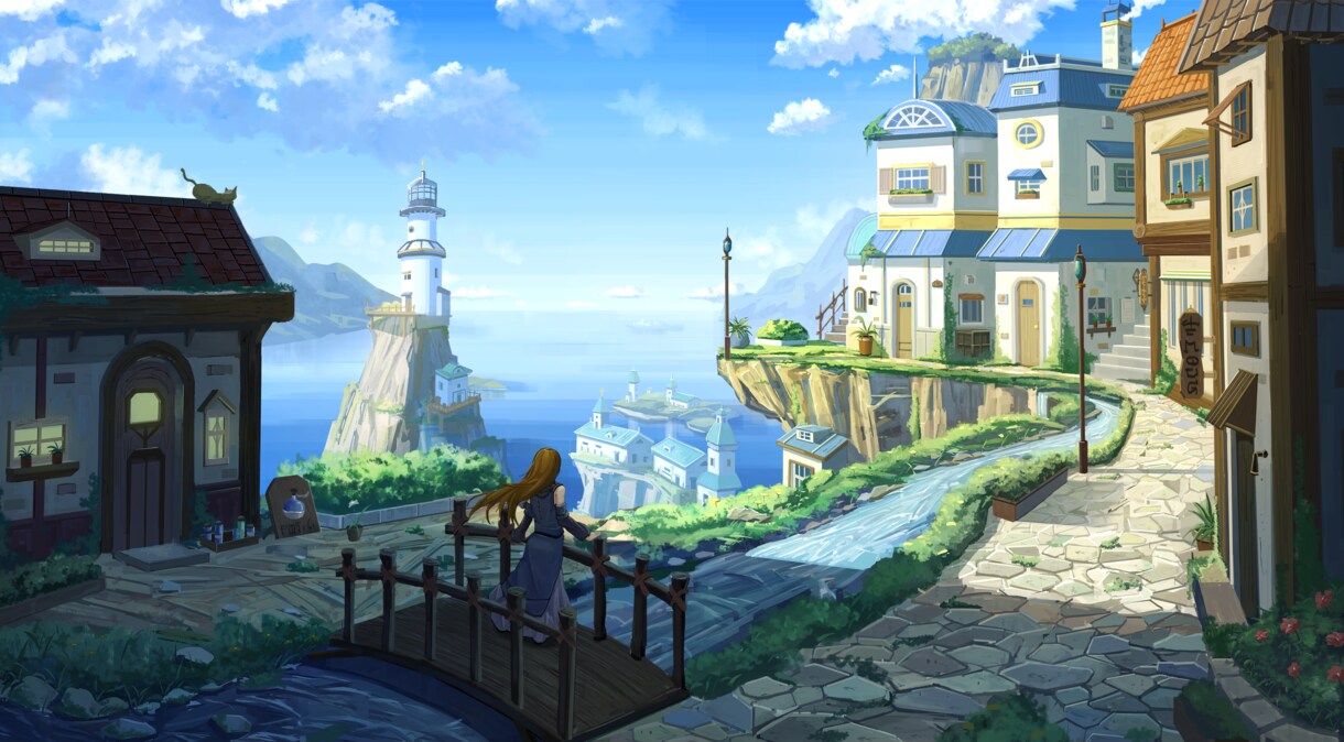 背景、キャラクター+背景の一枚絵の作成承ります ストーリー、世界観等を表現するのが得意です。 イメージ6