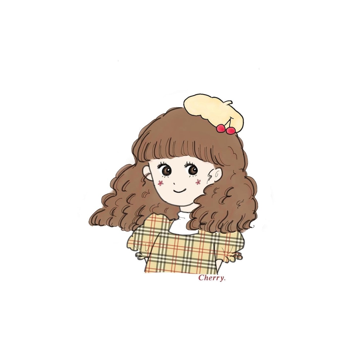 アイコン用イラストをお描きします Cherry.の絵でアイコンをとびっきり可愛く♡ イメージ1