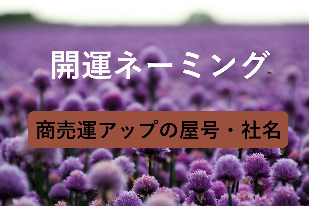 開運の社名・屋号を考案いたします 幸せに導く開運名で新たな一歩を応援します！ イメージ1