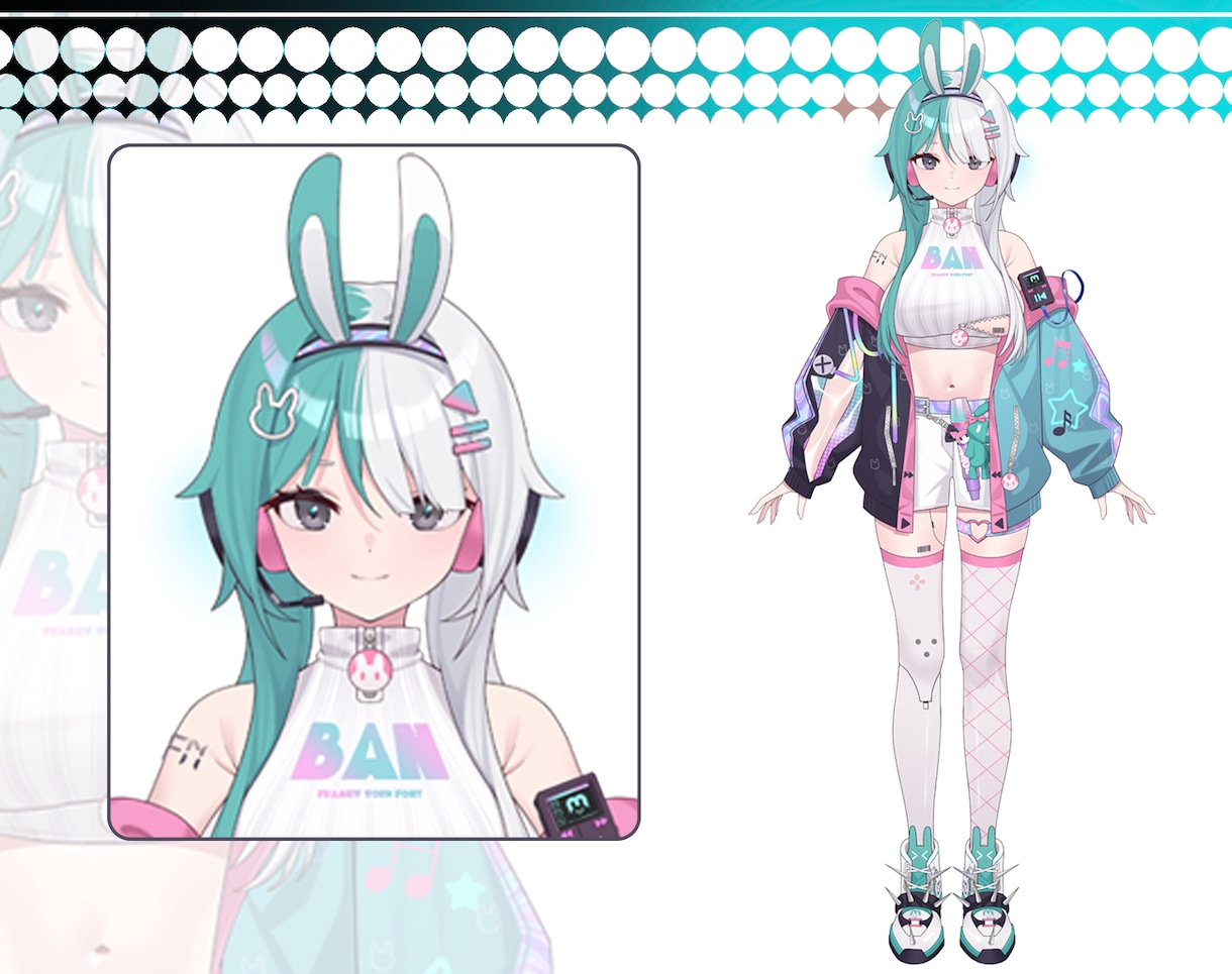 多種多様な可愛いLive2Dモデルをお作りします ニーズに合わせてサイバーパンク風、小悪魔系、地雷系対応可能 イメージ3