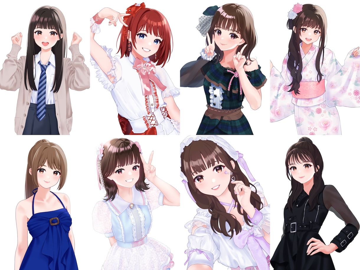 パネル印刷にも☆華やかな似顔絵を制作します 多様なサイズに対応可◎大切な日の一枚に。 イメージ2