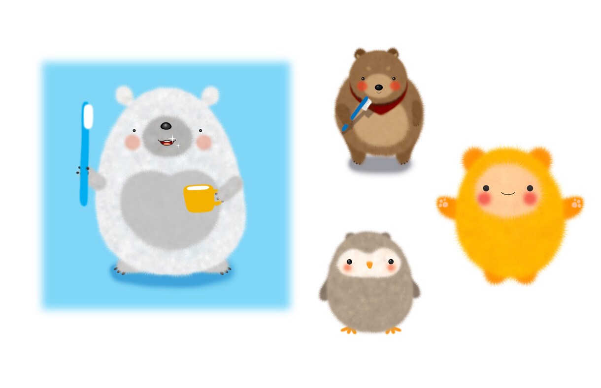 ゆるかわイラスト作成いたします ゆるキャラ、SNS用、いろいろなスタイルで作成可能です！ イメージ3