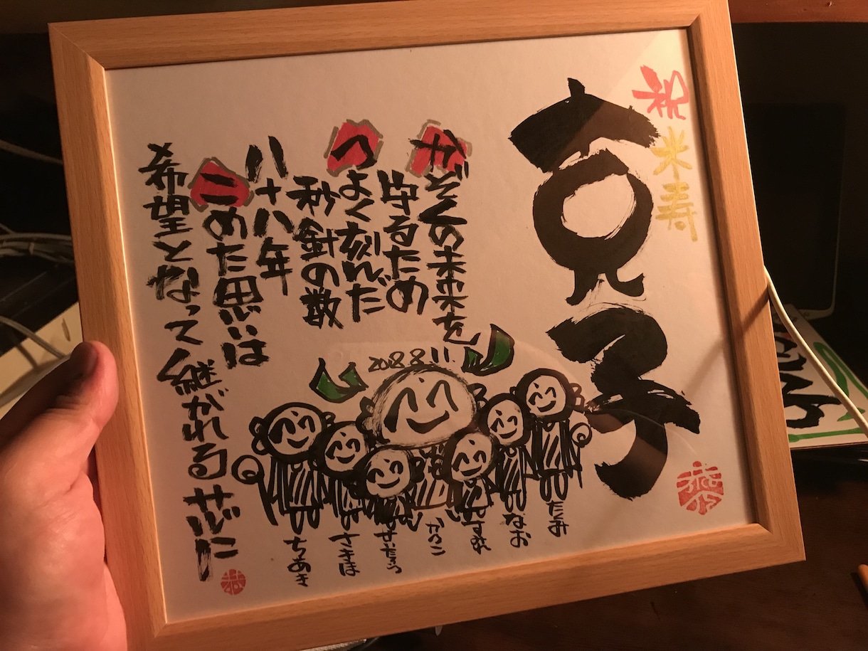 お名前を書にして詩にします お誕生日、結婚式、還暦祝いなど世界に一つのプレゼント イメージ7