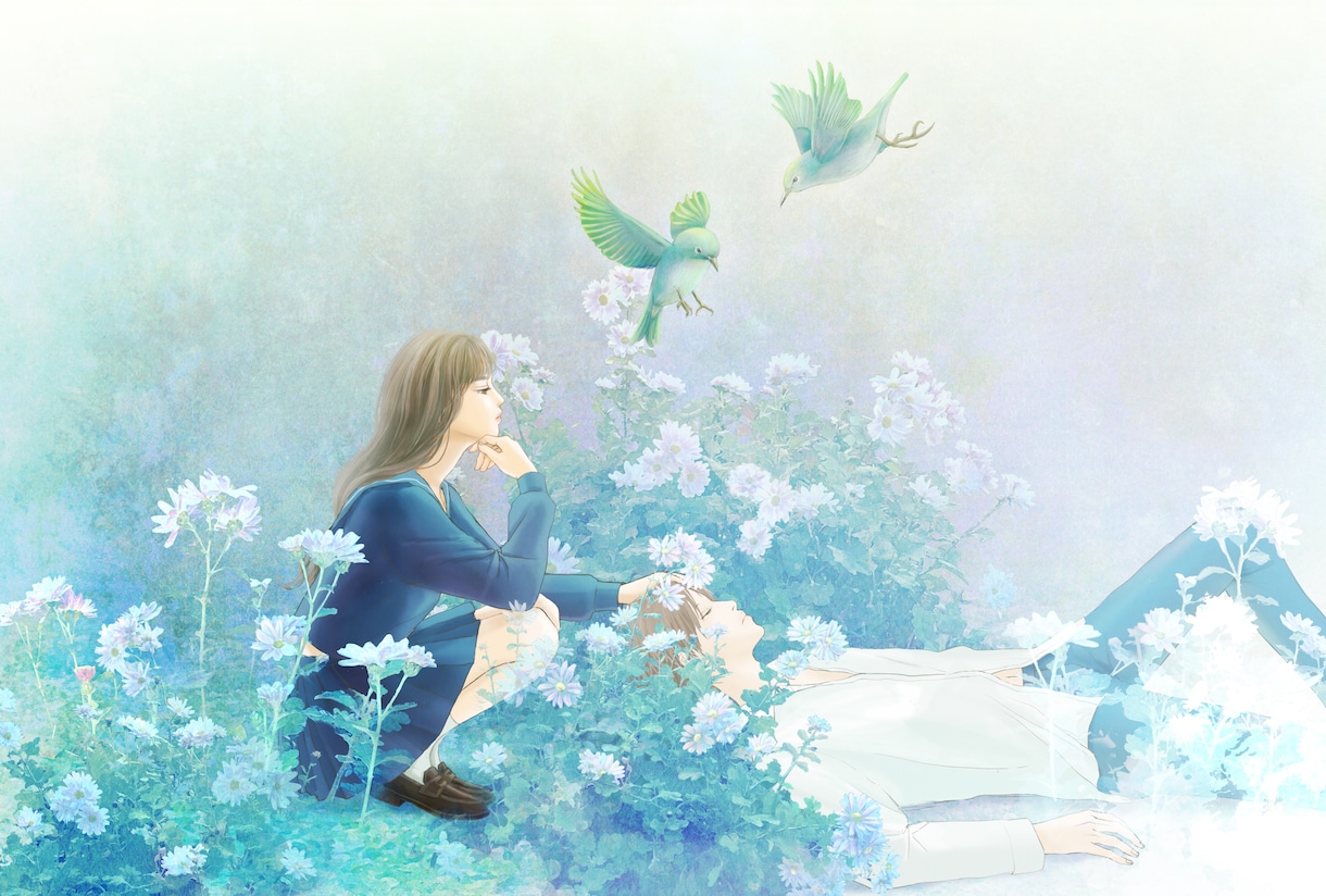 夢の世界にいるかのような一枚絵お描きします 装画やサイトに幻想的で耽美なイラストをお使いください。 イメージ1