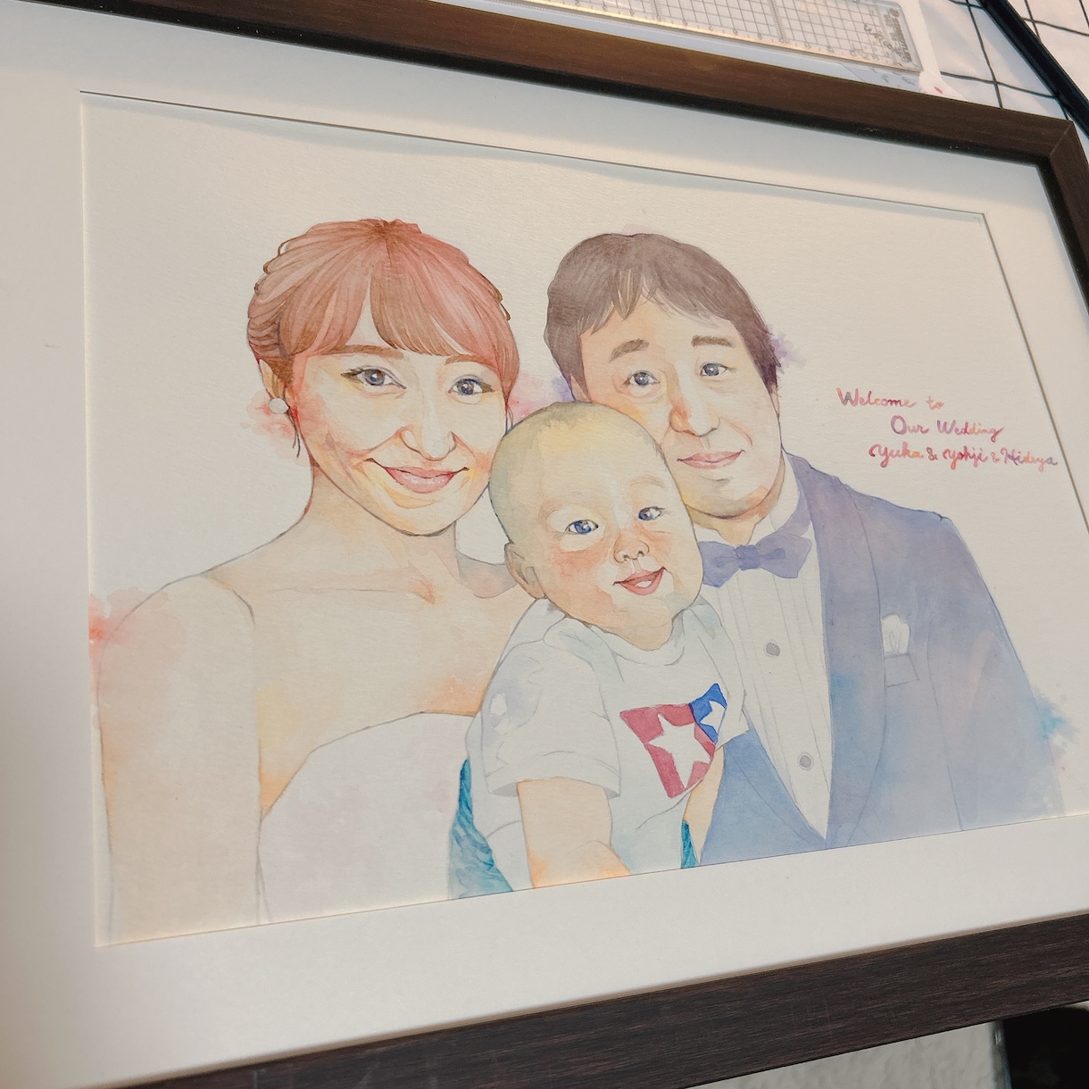 水彩で大切な記念の絵を描きます ウェルカムボードや贈り物に最適です！ イメージ3