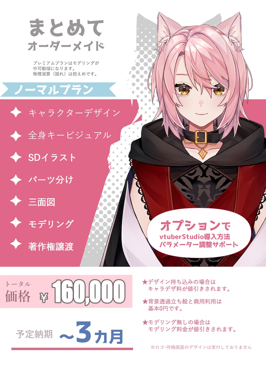 Vtuberデビューお手伝いします あなただけのかっこかわいいモデルを製作致します！ イメージ3