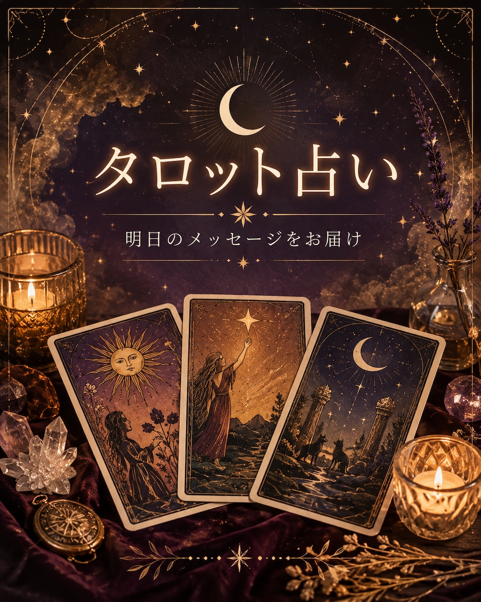 タロットでお悩みを丁寧に読み解きます あなたが今気になっていることをタロットカードで読み解きます。 イメージ1