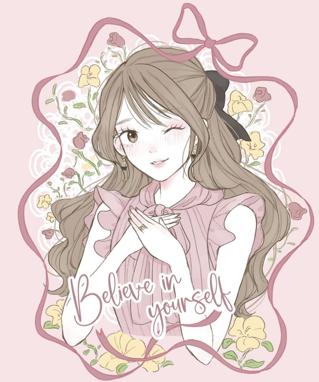 理想の私を先取り！お守りイラスト描きます 大人かわいい自分の似顔絵をアイコンや待ち受けに♥ イメージ2