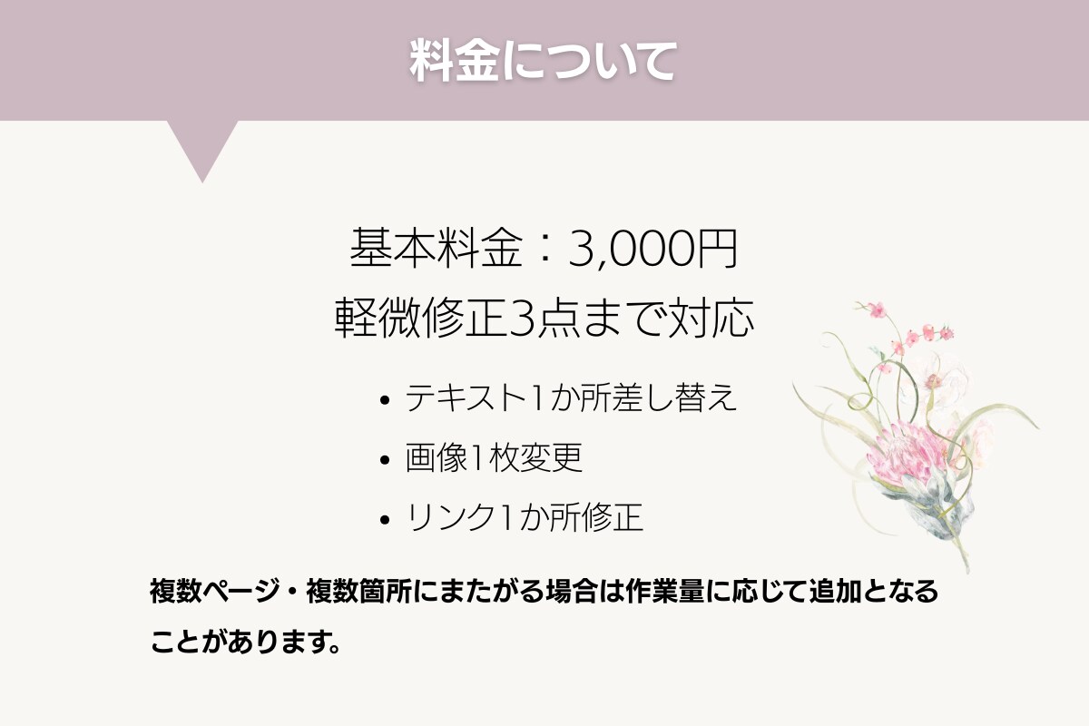 Wixサイトの軽微修正を代行します 文章・画像・リンク変更など、既存サイトの小さな修正に対応❉ イメージ5