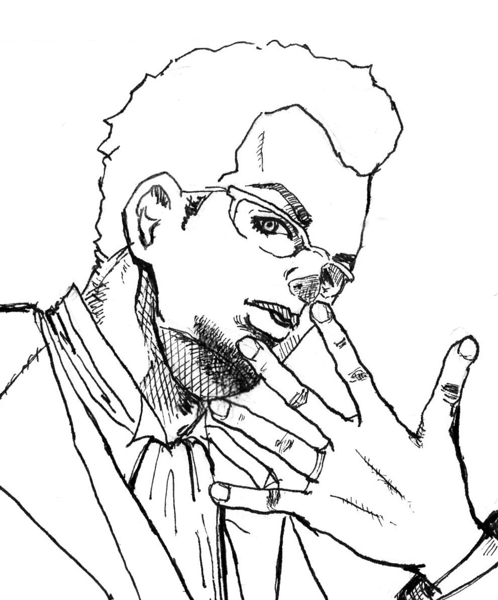漫画やアニメのキャラクター風似顔絵を書きます イラスト修行中！白黒バストアップひとり分1500円 イメージ1