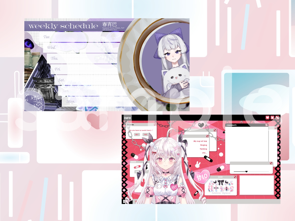 配信・YouTubeに最適！サムネイル制作します サムネイル〜配信画面まで一括制作で世界観統一！ イメージ6