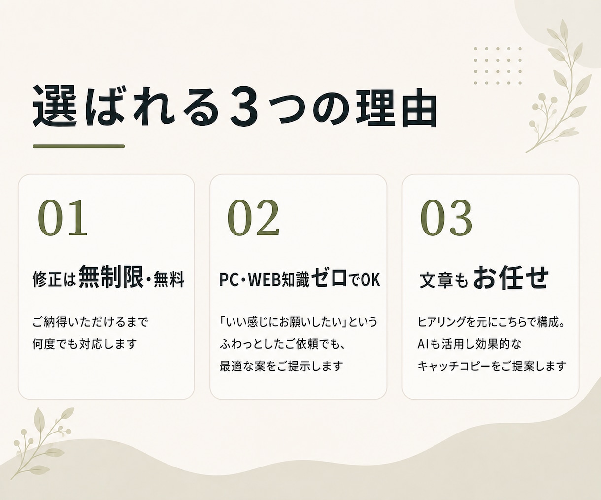 安心サポート付！簡単に更新できるHPを制作します 文章も写真も丸投げOK｜納品後180日サポート付き イメージ4