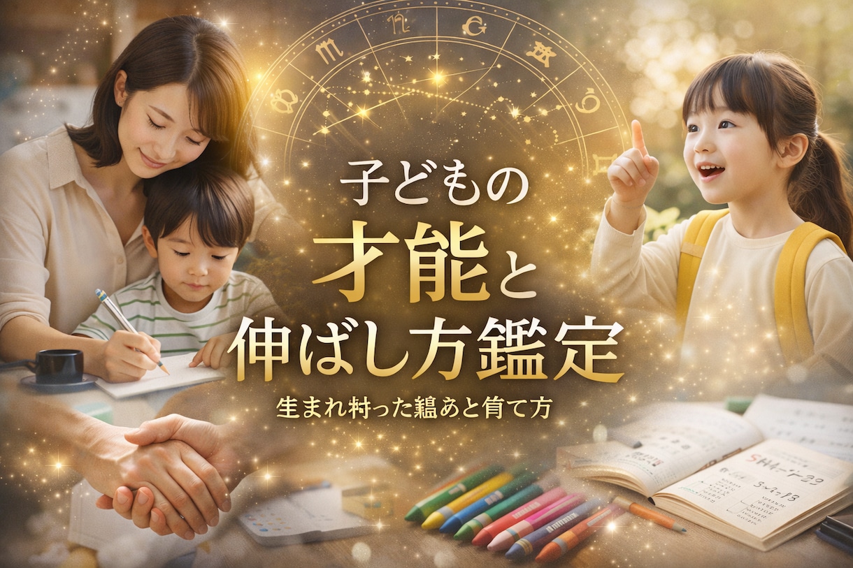 先着10名　お子様の才能と伸ばし方をお伝えします 生まれ持った強みと育て方を読み解きます。 イメージ1
