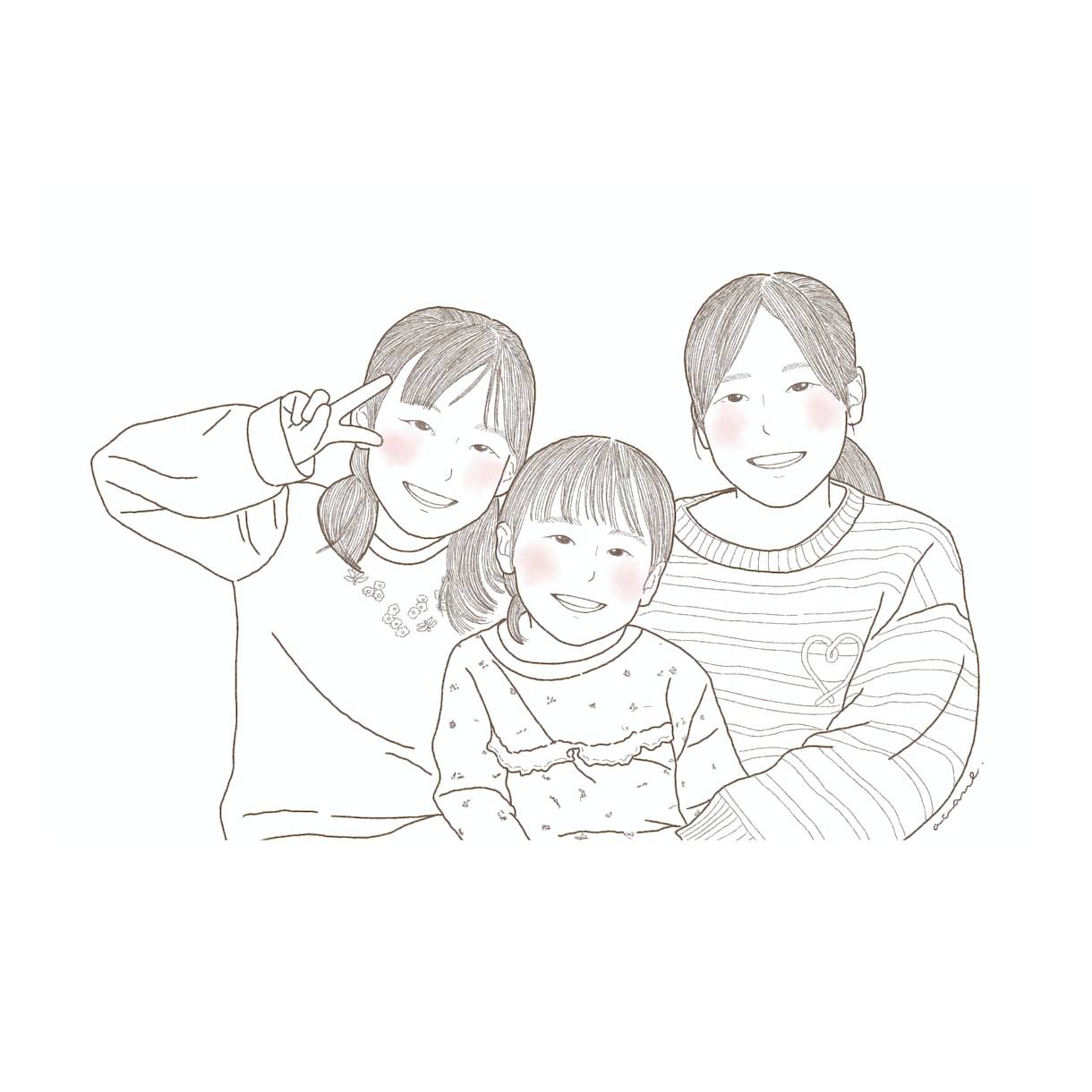 大切な思い出を、やさしい似顔絵にします 記念日も、何気ない日常も。大切なあの日の思い出を特別な1枚に イメージ7