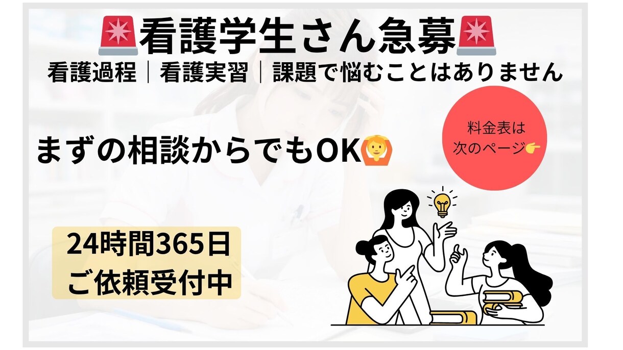 実習対策×国試対策で看護実習を個別指導します 効率重視の実習術で看護過程｜看護実習を徹底サポート イメージ1