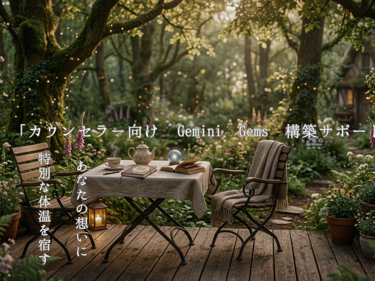カウンセラー向けGems構築サポートします AIに、あなたらしい「性格」と「口調」を宿しませんか？ イメージ1