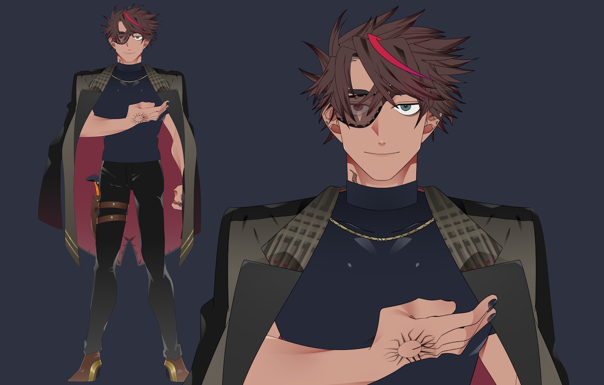 Live２D】あなたの好みの男性モデル作ります ダーク系やファンタジー系日常系も作ります イメージ3