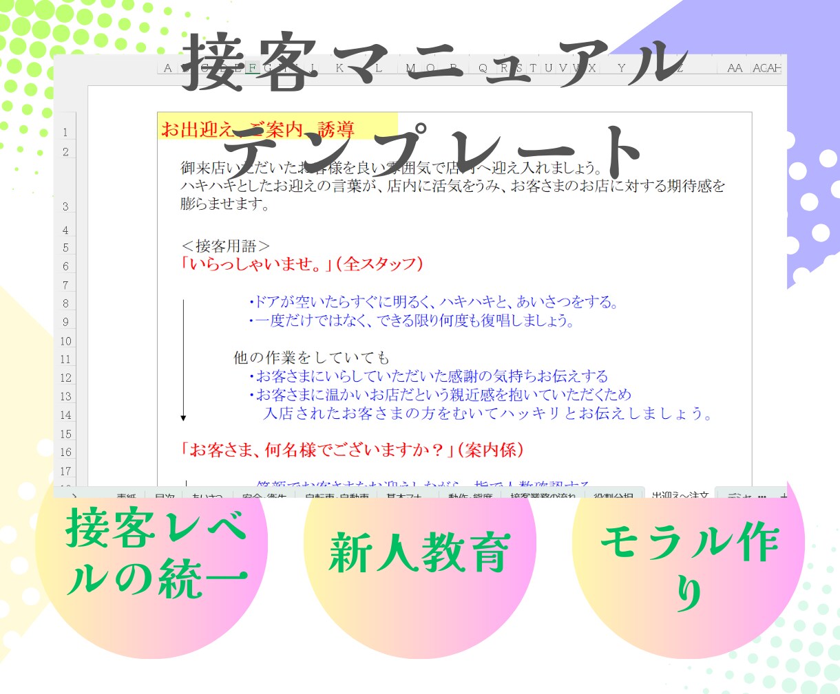 飲食店マニュアルテンプレート【1種】を販売します 時間のない経営者様、店長様向け！【チャット悩み相談つき！】 イメージ2