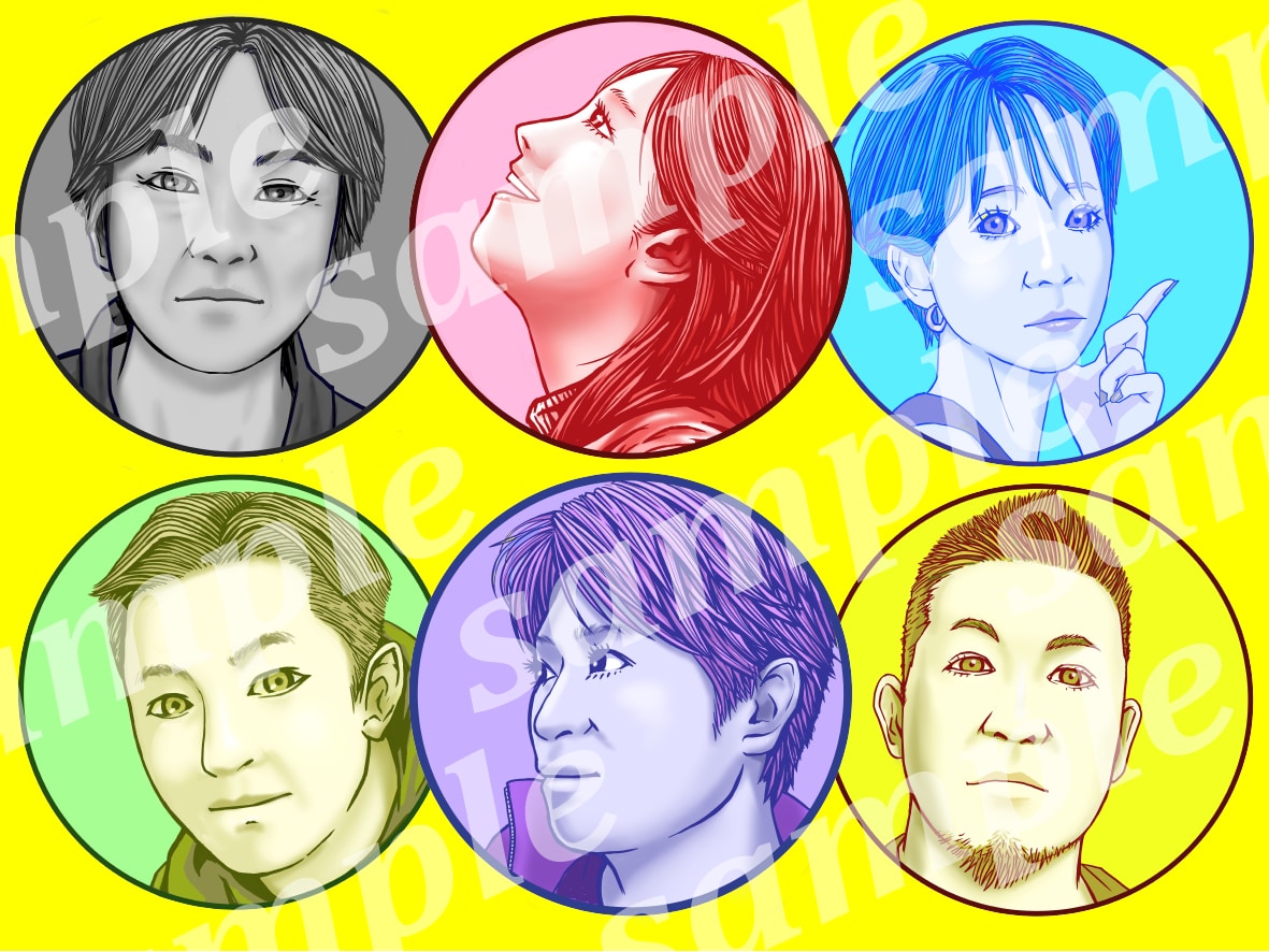 テーマーカラーでスタイリッシュな線画お描きします ヘアラインを美しく印象深い作品に。 イメージ5