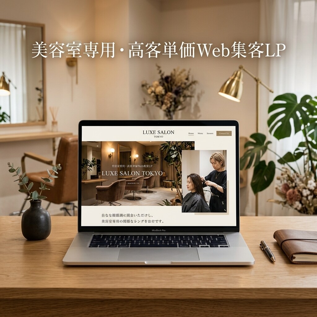現役オーナー制作｜美容室専用・高客単価LP作ります 脱ポータル依存！予防美髪・骨格補正の価値伝えるサロンLP イメージ1