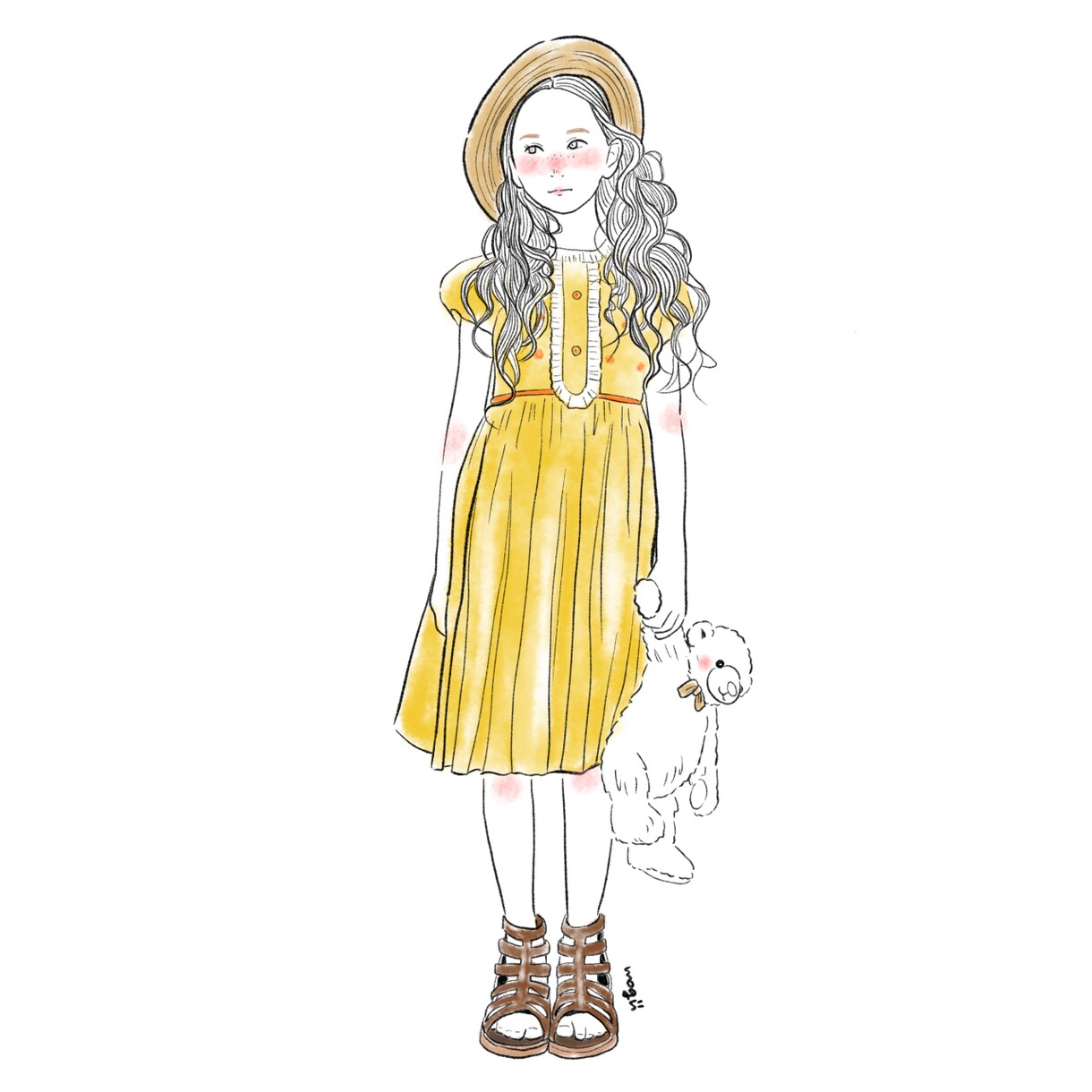 シンプル。だけどお洒落な目を惹く似顔絵描きます 商用利用可能◎ 最短当日納品！美しい髪の毛流れ表現します！ イメージ6