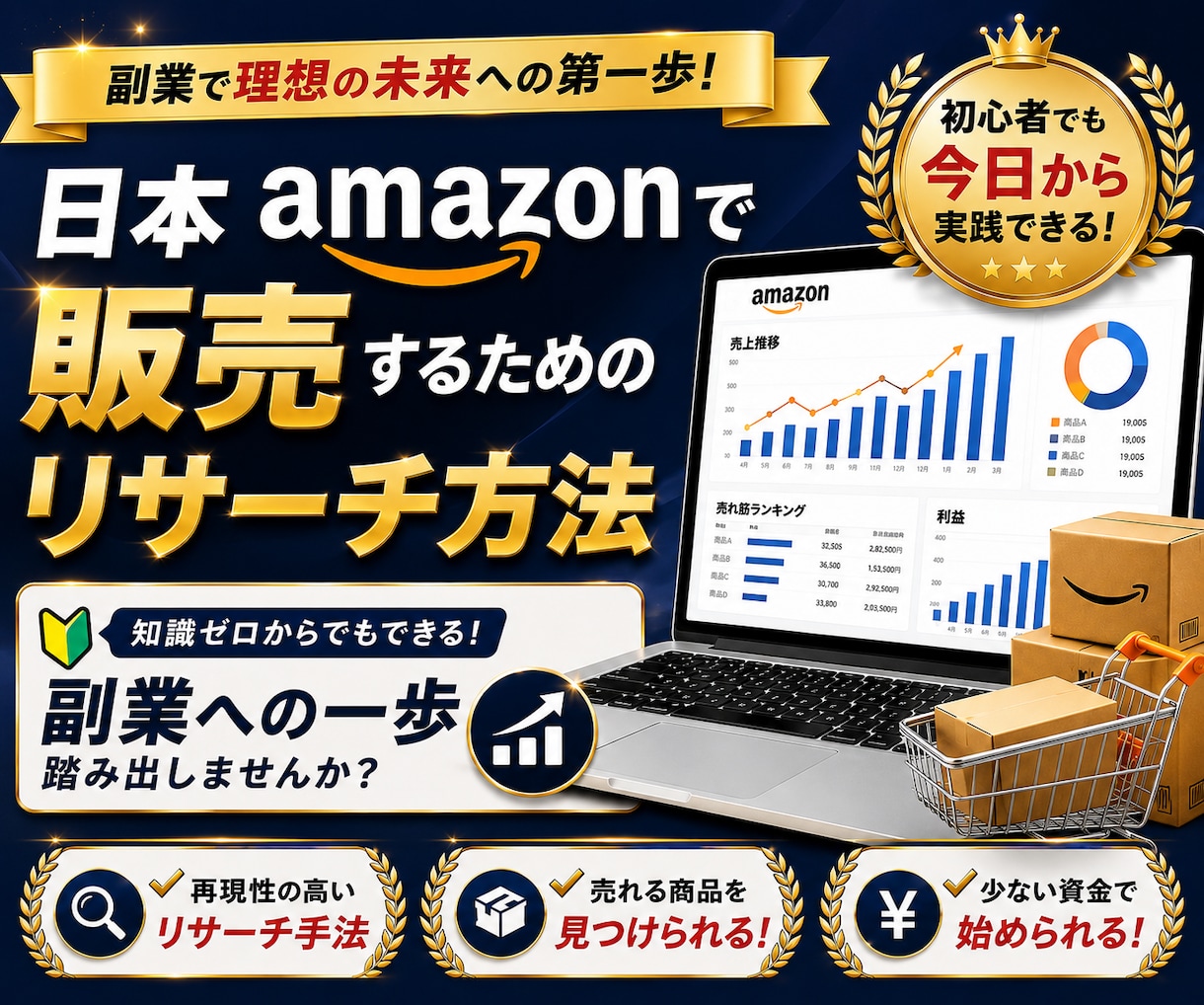 スキル不要！Amazonリサーチ実践教えます 再現しやすいリサーチ手順を解説します！ イメージ1