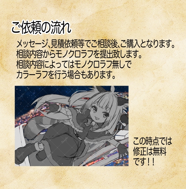 商用無料☆用途に合ったイラストを描きます アイコンや立ち絵、一枚絵、プレゼントなどにお使いいただけます イメージ2