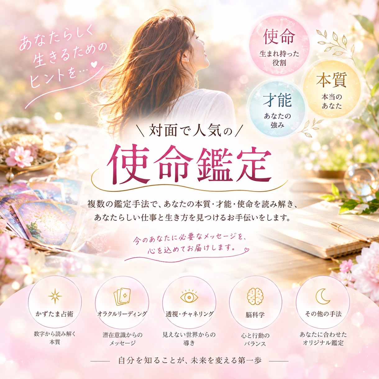 あなたの使命・才能・適職を鑑定します 対面で人気の使命鑑定をオンラインで気軽に体験！ イメージ1
