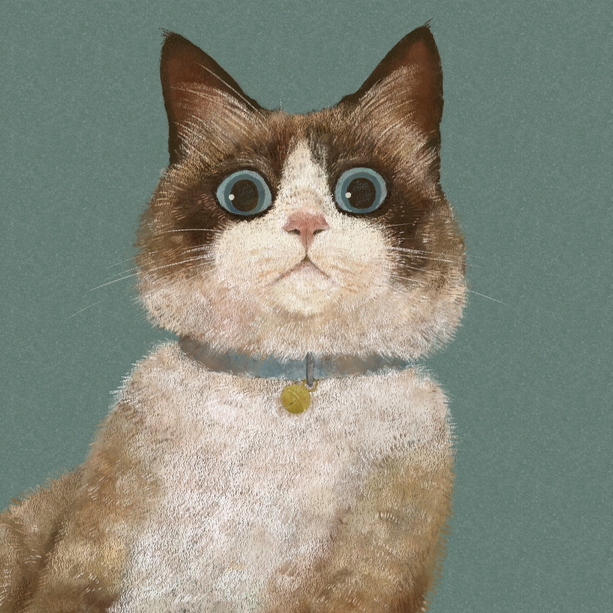 猫さんの似顔絵描きます 絵本の様な、油画・日本画の様なデジタルイラストです。 イメージ1