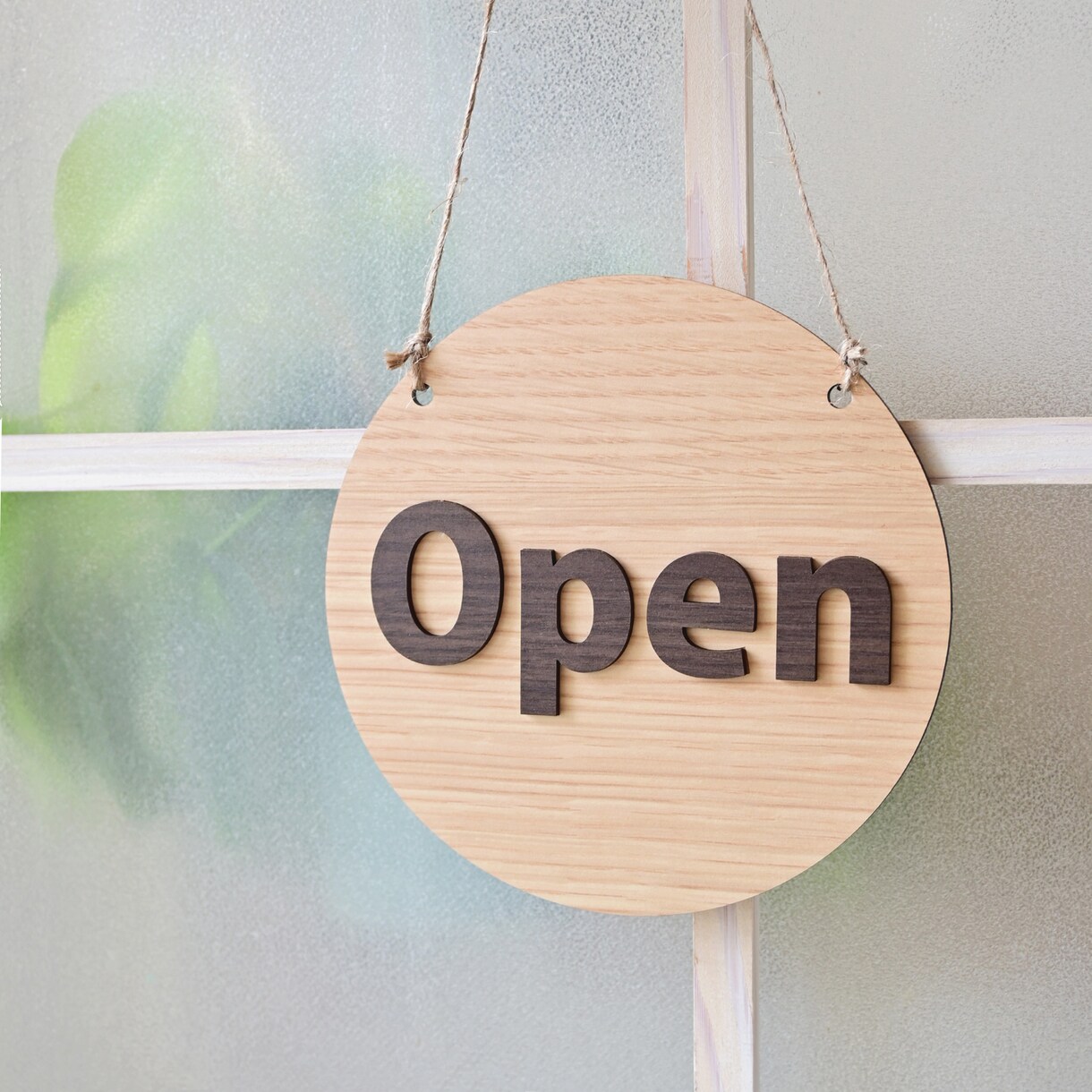 シンプル丸型OPEN&CLOSEボード制作します 開店祝いや新装開店の贈り物にもおすすめ♪ イメージ1