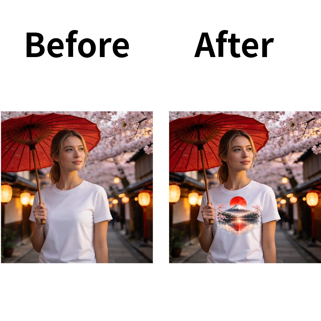 Tシャツ用商品画像を作成します 販売ページで映える画像に仕上げます イメージ2