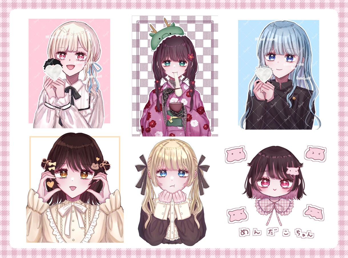 キラキラ瞳のときめくイラストをお描きします アイコンから全身イラストまでぜひお任せください！ イメージ5
