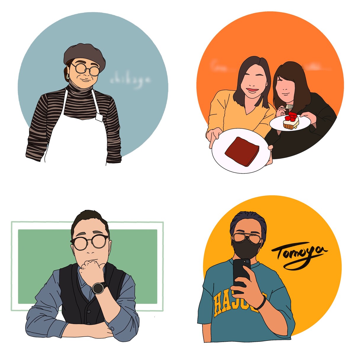 お写真からアイコンお描きします 思い出の1枚からあなただけのアイコンを。 イメージ4