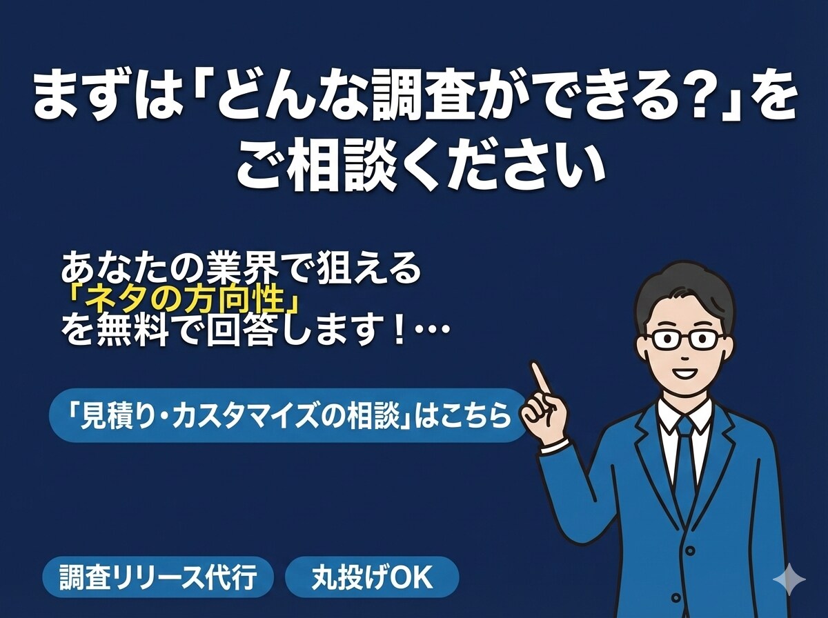 調査プレスリリースの企画配信一括代行します メディアが飛びつくプレスリリースの企画〜作成まで丸投げOK イメージ9