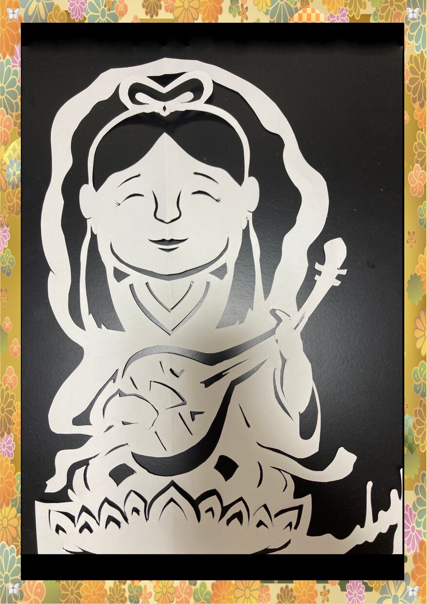 最強開運 七福神 切り絵～花房銀蝶がお切り致します 福を呼び込む紙切り師　花房銀蝶です イメージ8