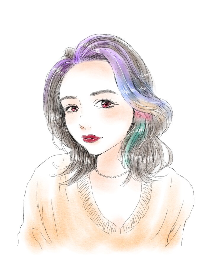 優しいタッチの似顔絵イラスト描きます snsアイコン、プロフィール、プレゼントにどうぞ♡ イメージ6