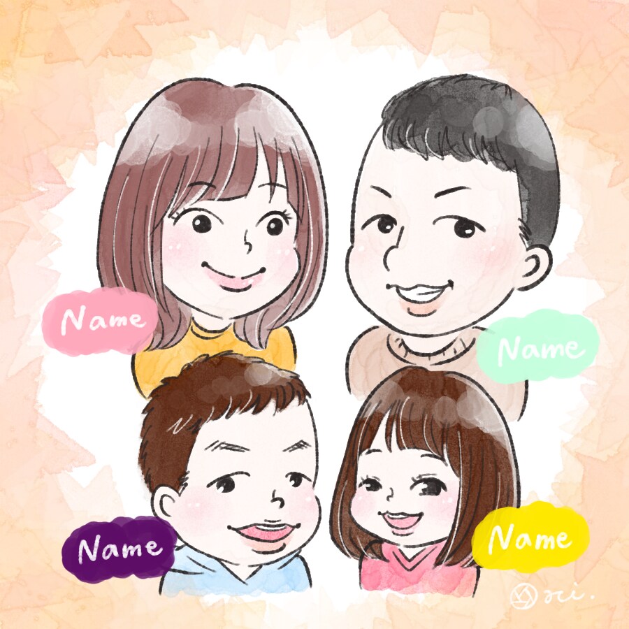 贈り物や記念にお勧め♪ゆる可愛い似顔絵お描きします 笑顔が増える特別な1枚を作りませんか？プレゼントや思い出に＊ イメージ6