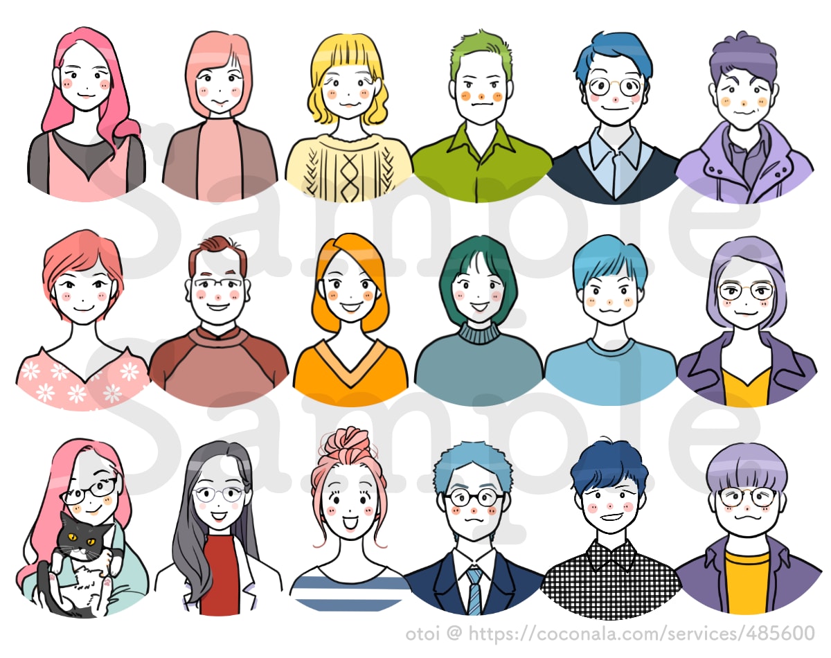 ゆるっとシンプル！似顔絵アイコン描きます あなたやあの人を雰囲気似でデフォルメ化♪ イメージ3