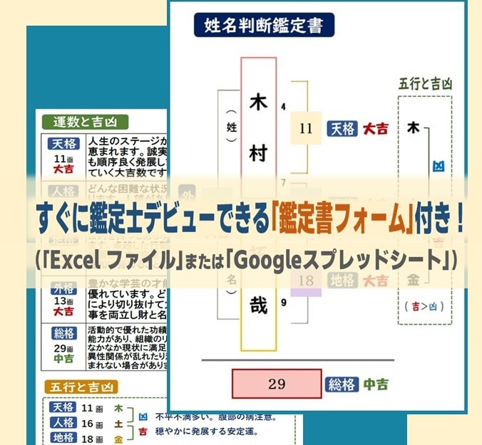 テキスト講座【姓名判断】✨独学で占い師になれます 鑑定書フォーム付で、学んですぐ占い師に！サポート期間１年アリ イメージ5