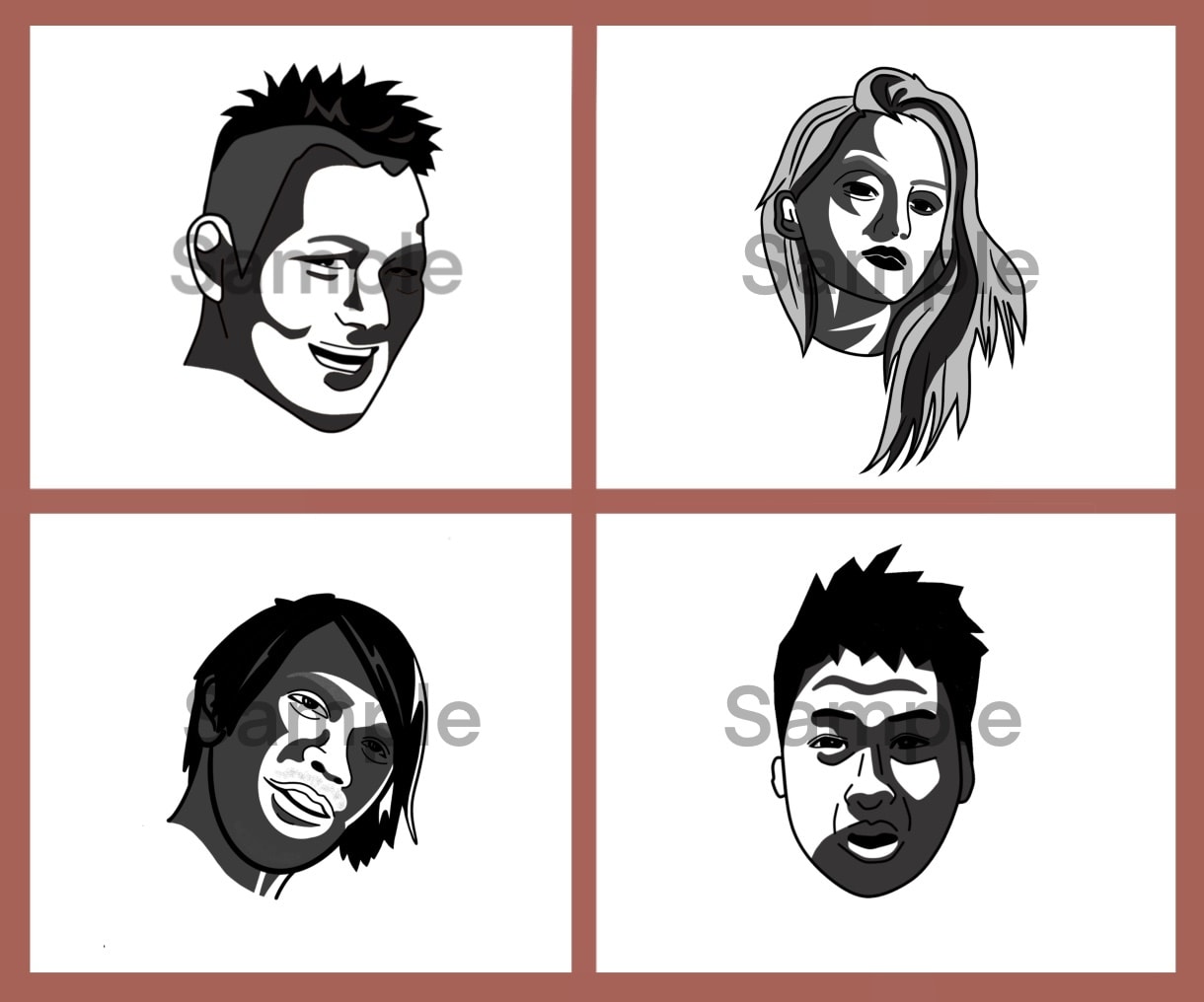シンプルでクールな丁度いい似顔絵描きます SNS、ブログ、LINEのアイコンなどで好印象に！ イメージ5