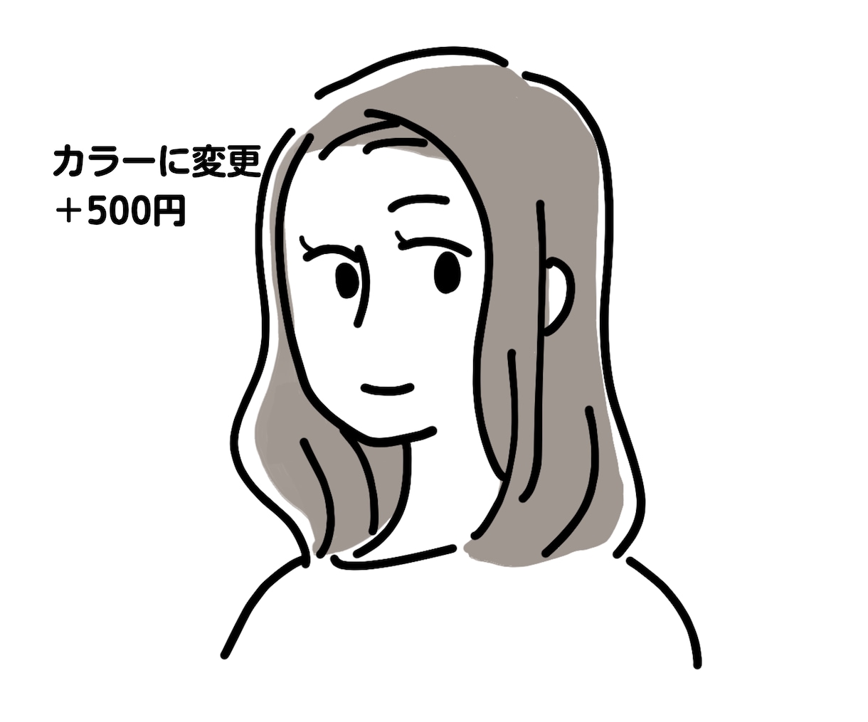 雰囲気似せ♪ゆるシンプルな線画の似顔絵描きます InstagramやLINEのアイコンに♡カラー対応可 イメージ4
