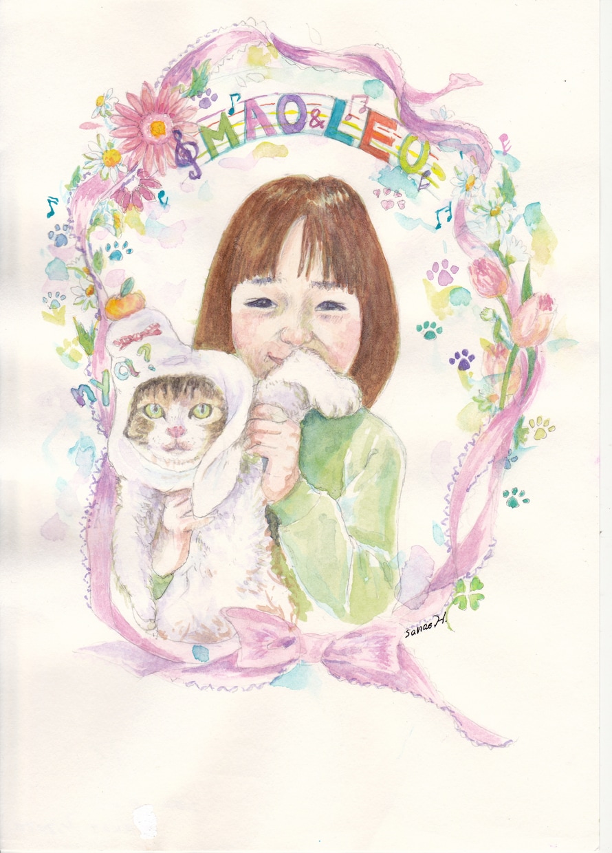 ペットや仲良し家族のイラスト仕上げます 可愛い家族のイラストをいつもお近くに。 イメージ6