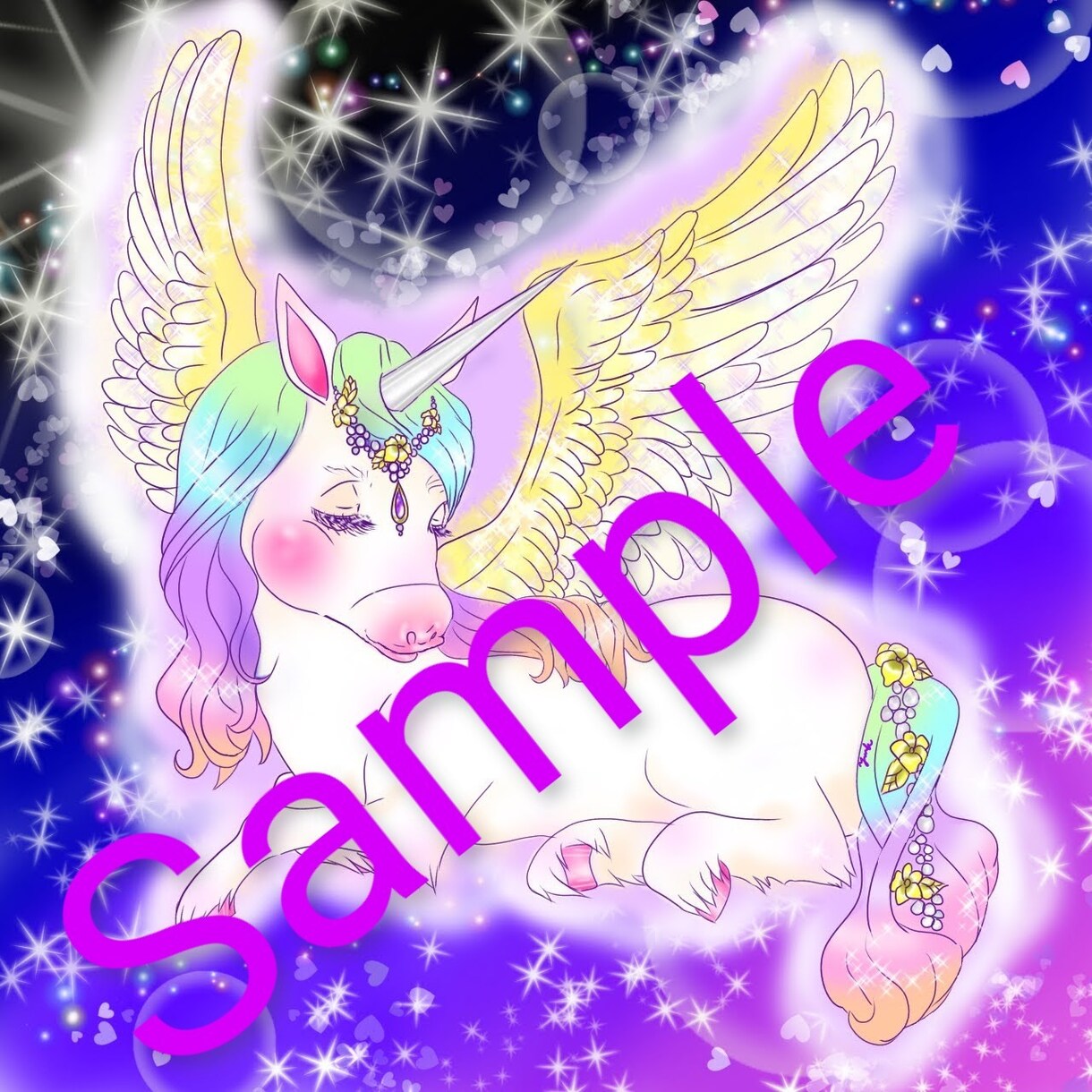 あなただけのしあわせﾕﾆｺｰﾝ描きます 追加料金で商用利用可☆サイトやブログにもオススメ☆ イメージ5