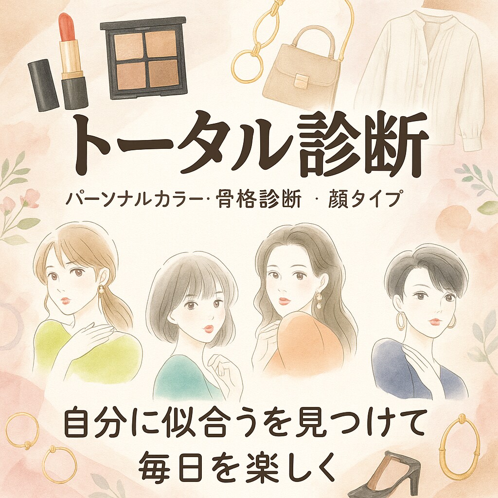 オンラインで似合うを丁寧に診断します 似合うを知って、もっと自分を好きになる♩ イメージ1