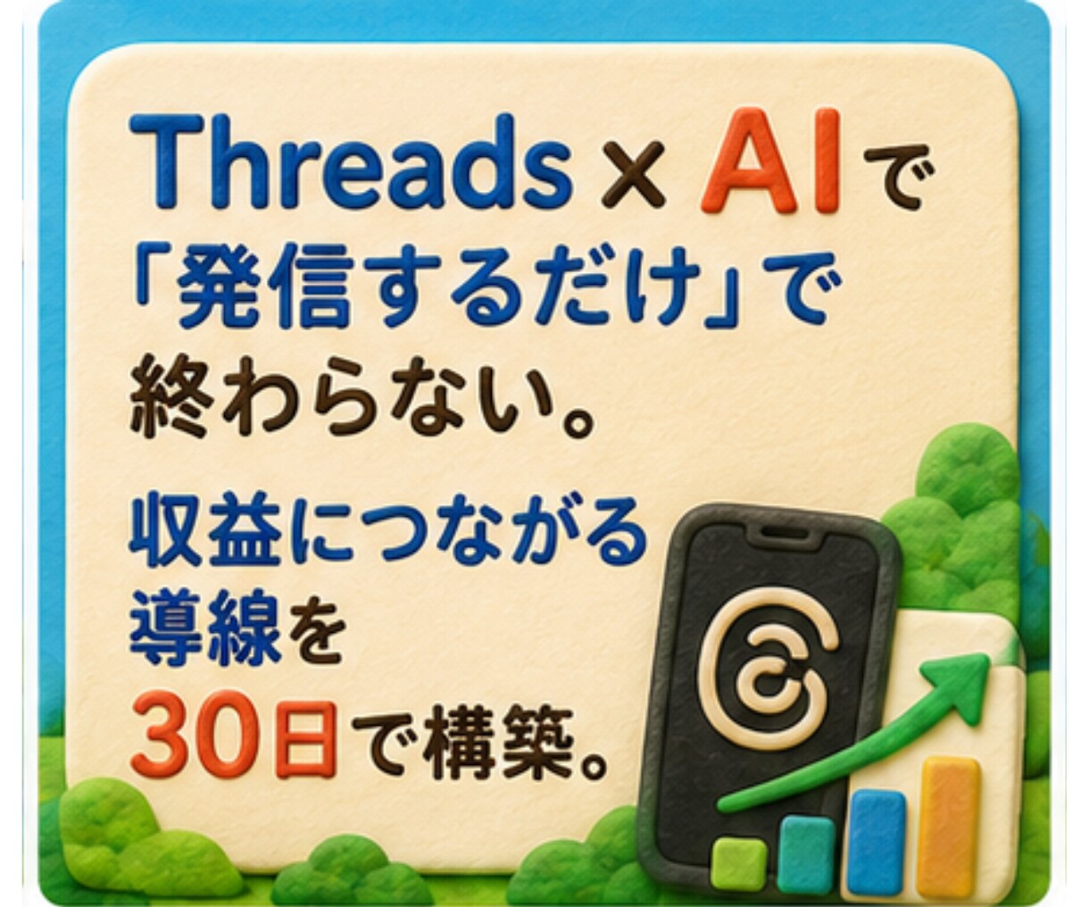 AIで9割自動化！Threads副業教えます 寝る前のスマホが翌朝には購入通知に変わる イメージ3